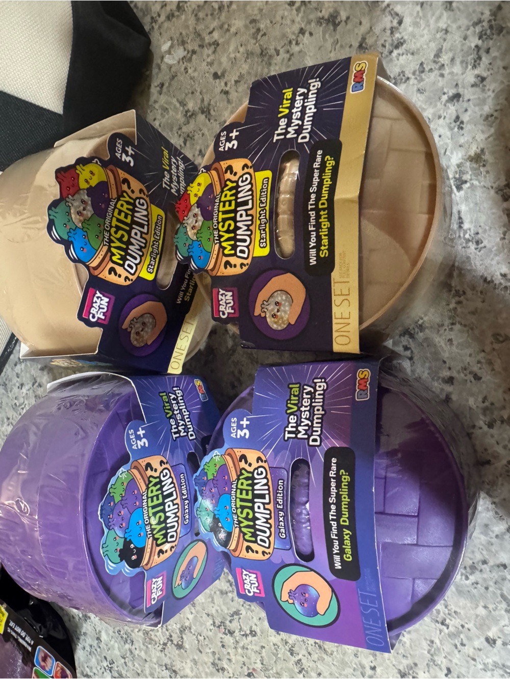Mystery Dumpling Kids Bath Toy Set - Purple & Tan